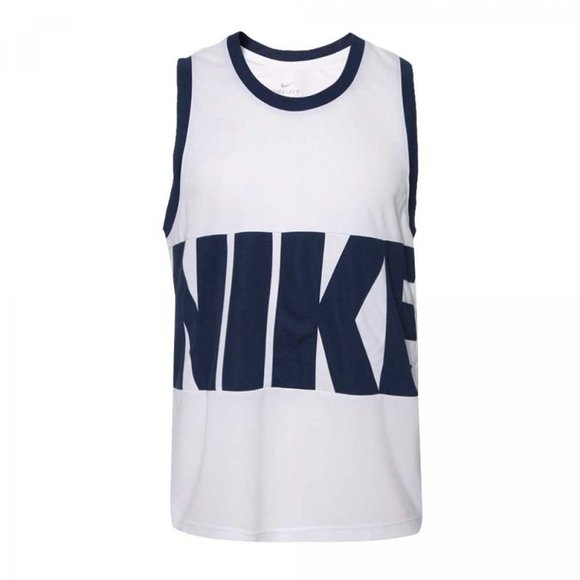 New NIKE Dri-Fit Basketball Jersey Tank Top BIG NIKE LOGO DA1041-100 - Picture 5 of 7